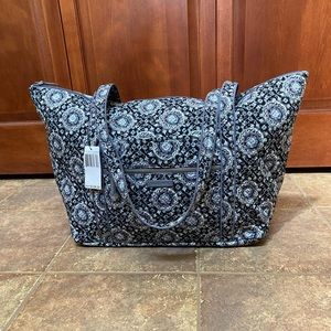 Vera Bradley Iconic Miller Travel Bag-Charcoal Medallion